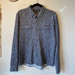 Timo weiland mens small polyester gray buttoned shirt…